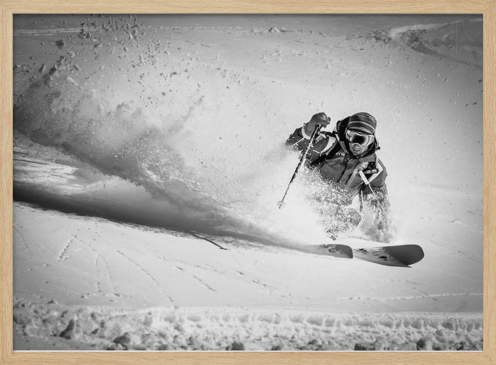 Henri making a powder turn... - Poster / Art Print