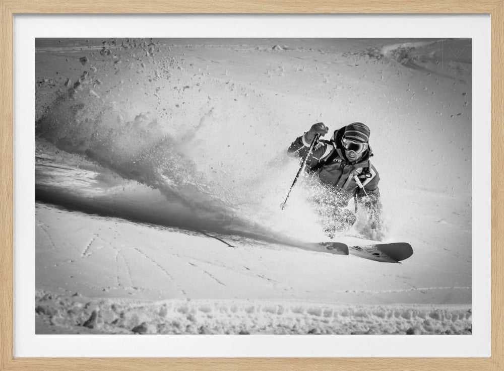 Henri making a powder turn... - Poster / Art Print