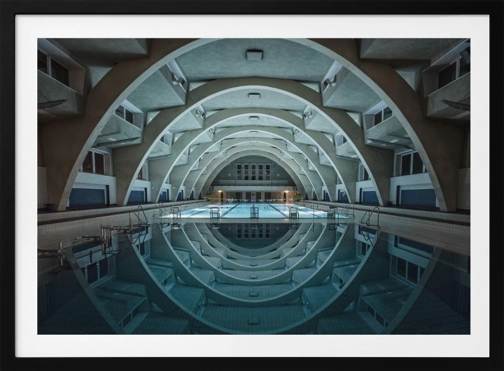 swimming @night - Poster / Art Print