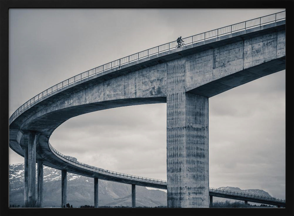 the lonely biker - Poster / Art Print
