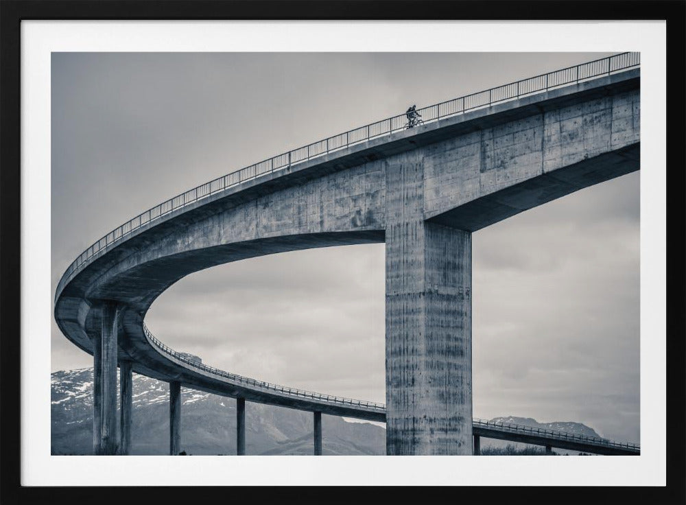 the lonely biker - Poster / Art Print