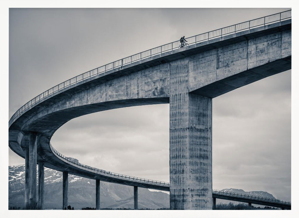 the lonely biker - Poster / Art Print