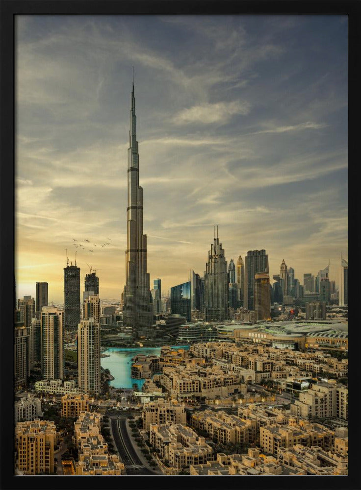 Downtown sunset view - Poster / Art Print