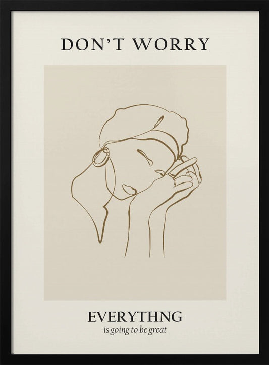 Modern line portrait - Poster / Art Print