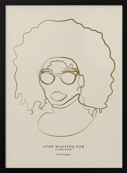 Woman face with glasses - Poster / Art Print