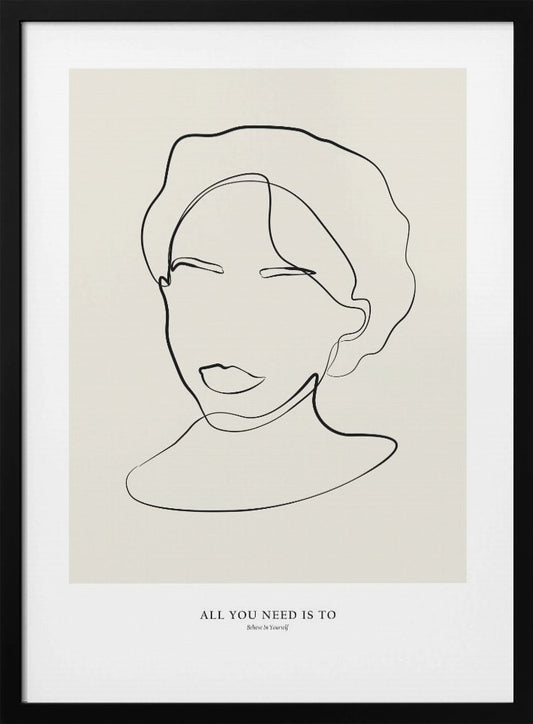 Modern female line art - Poster / Art Print