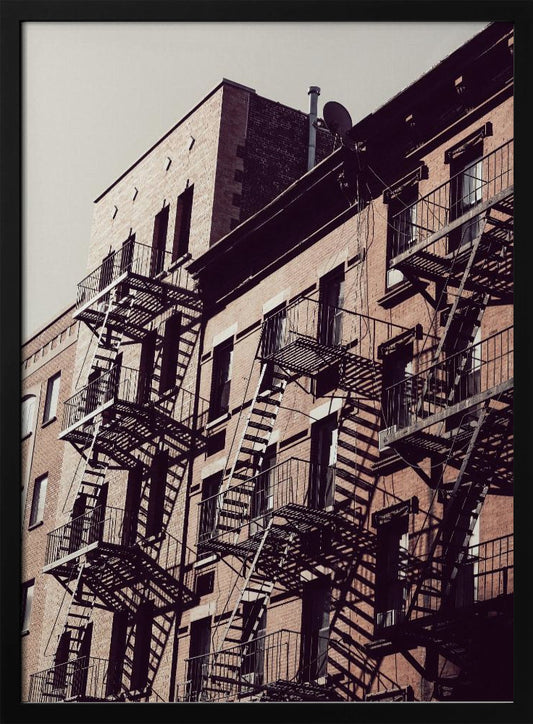New York City Fire Escapes 02 - Poster / Art Print