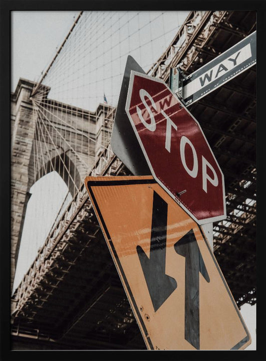 Brooklyn Bridge Stop - Poster / Art Print