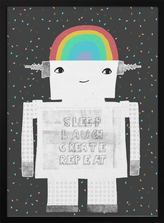 Sleep Laugh Create Repeat - Poster / Art Print