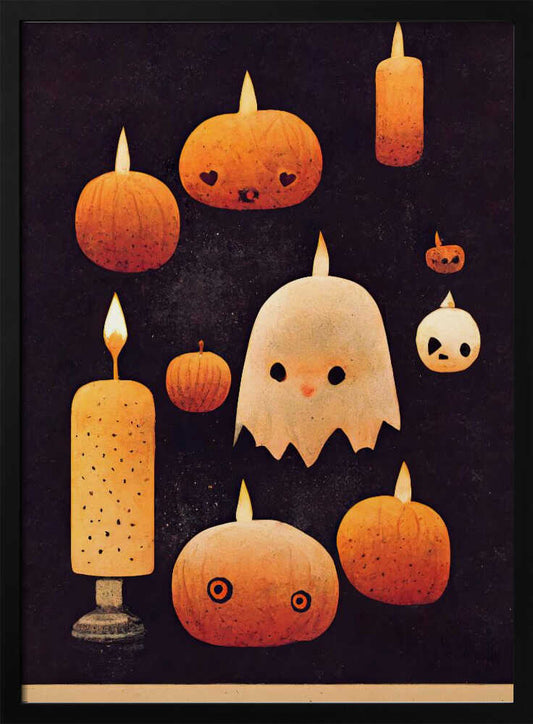 Haunted Pumpkin Glow - Poster / Art Print