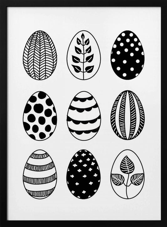 Scandi Easter eggs - Poster / Art Print