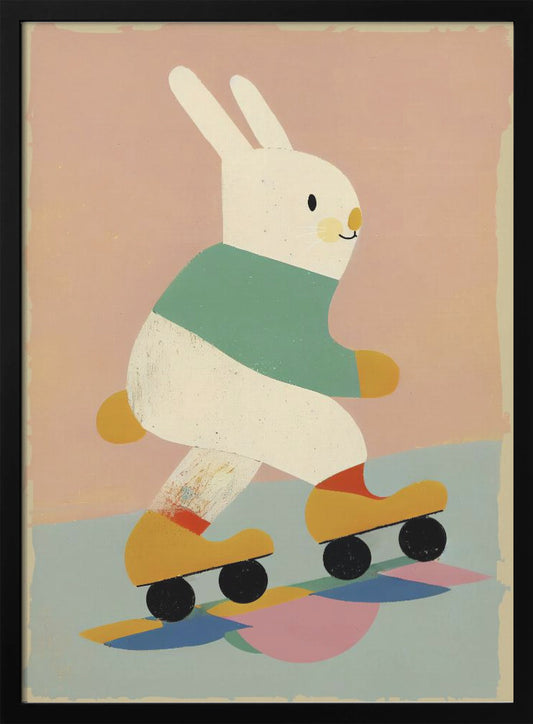 Skating Bunny - Poster / Art Print