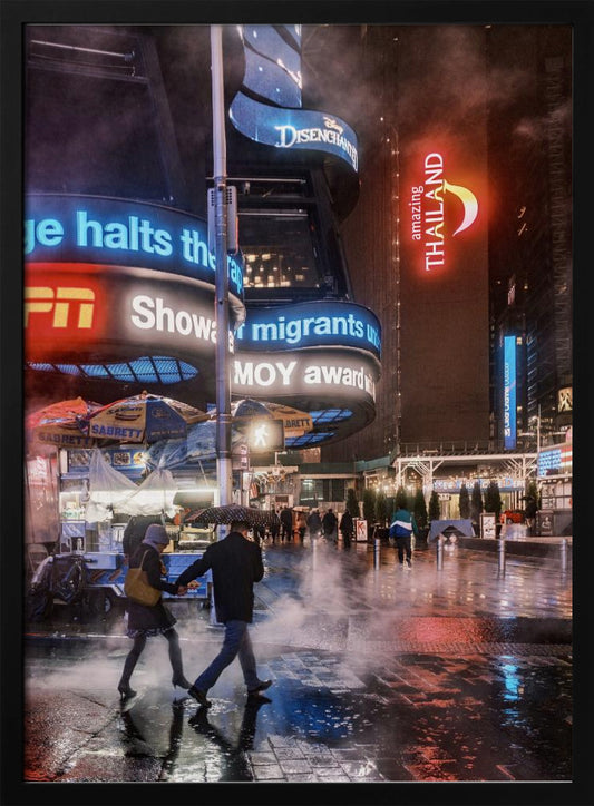 Time Square Rainy Night - Poster / Art Print