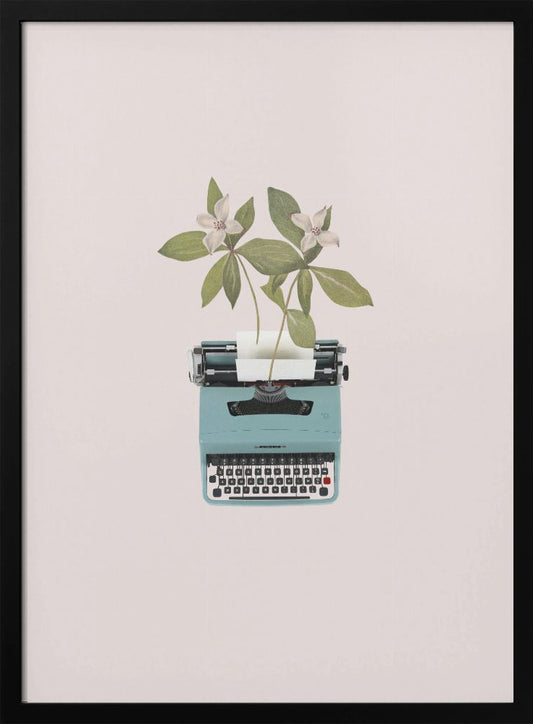 Botanical typewriter - Poster / Art Print