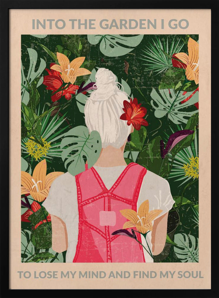 Into the Garden (grey) - Poster / Art Print