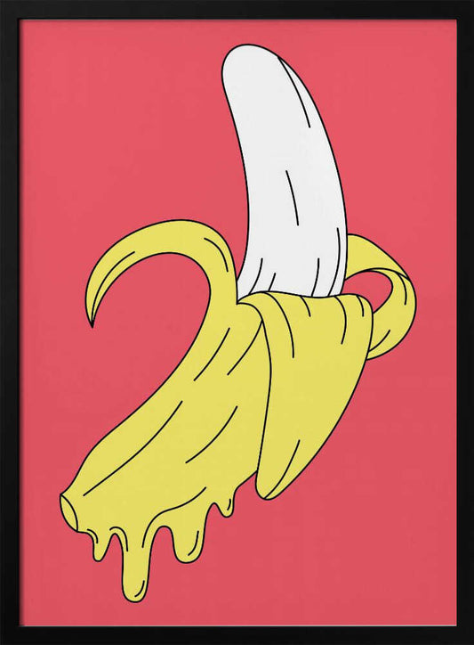 Melting Pink Banana - Poster / Art Print