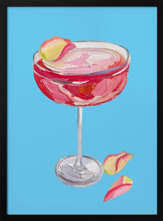 Sparkling Rose Gin Cocktail - Poster / Art Print