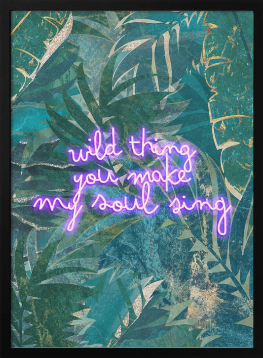 Neon Jungle Typography - Poster / Art Print