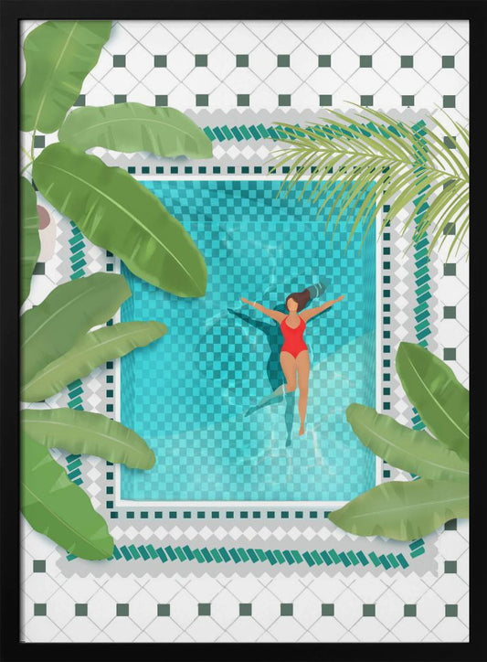 Riad Pool - Poster / Art Print
