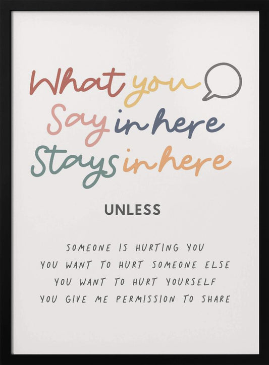 Say Here Stays Here - Poster / Art Print