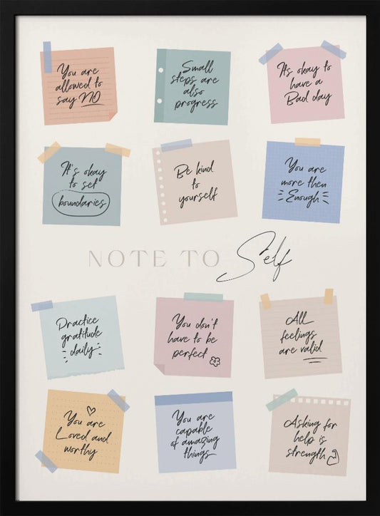 Note To Self - Poster / Art Print