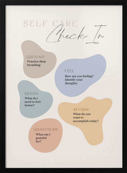 Self Care Checkin - Poster / Art Print