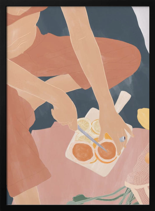 Cutting Grapefruits - Poster / Art Print