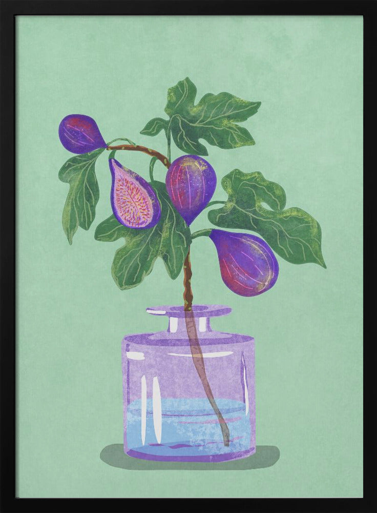 Figs Branch In Vase - Poster / Art Print