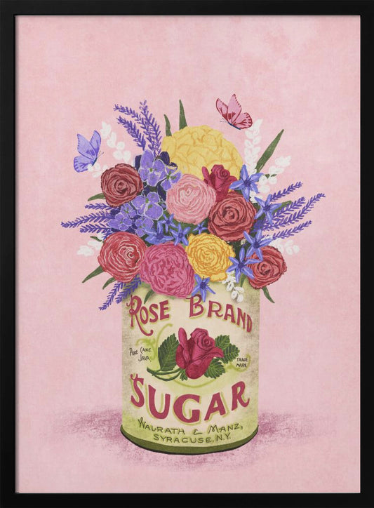 Flowers In a vintage Can - Poster / Art Print