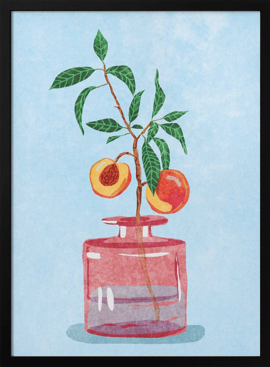 Peach Tree in Vase - Poster / Art Print