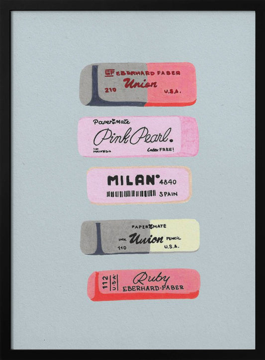 Erasers Art Print - Poster / Art Print