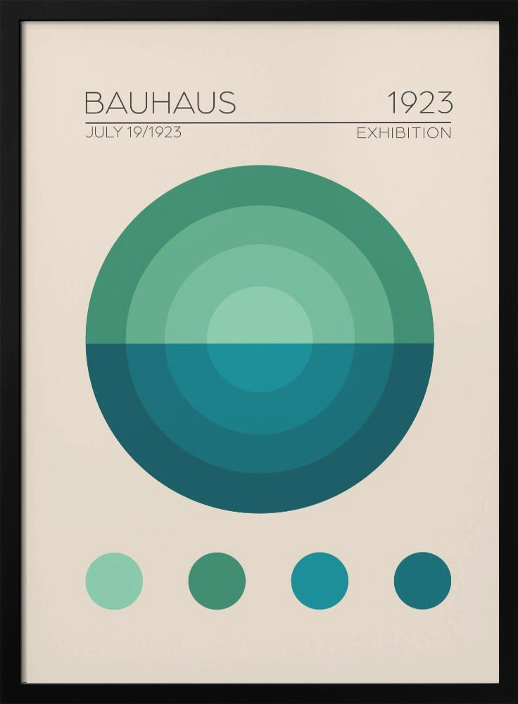 Bauhaus Mavi Daire - Poster / Art Print