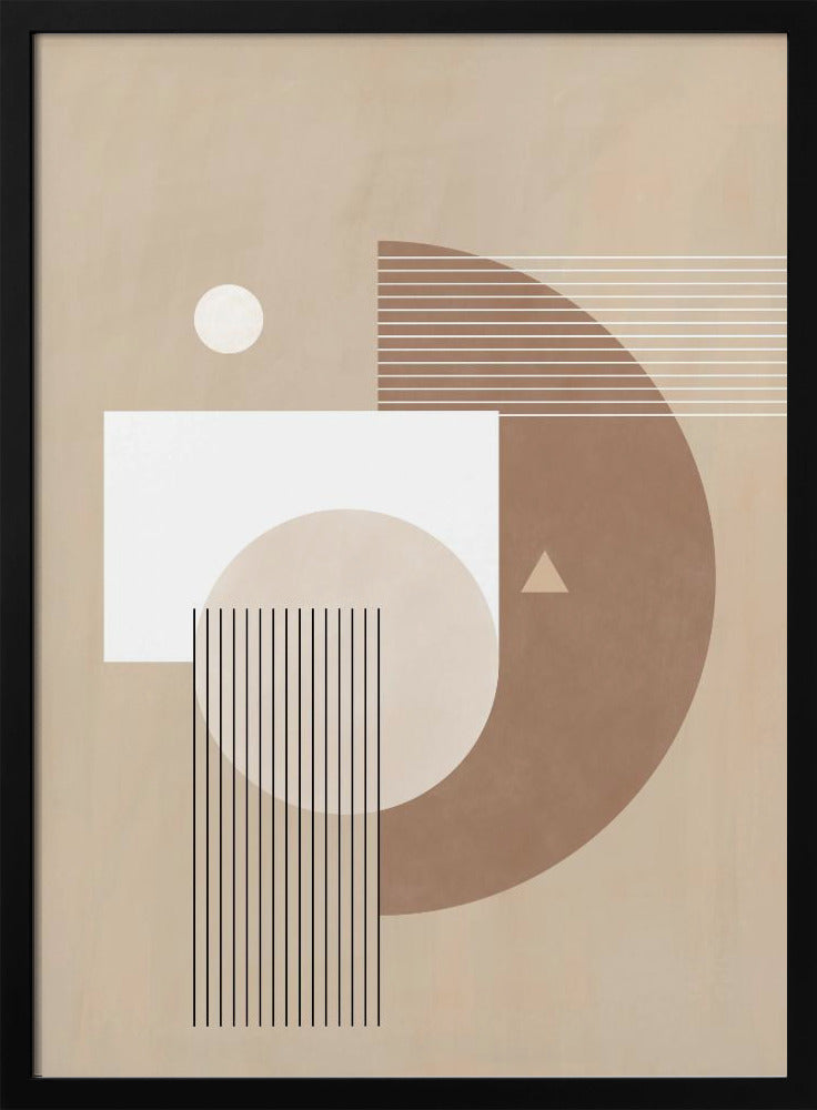 Neutral Semicircles Poster No.1 - Poster / Art Print