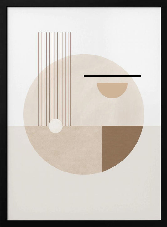 Neutral Semicircles Poster No.2 - Poster / Art Print