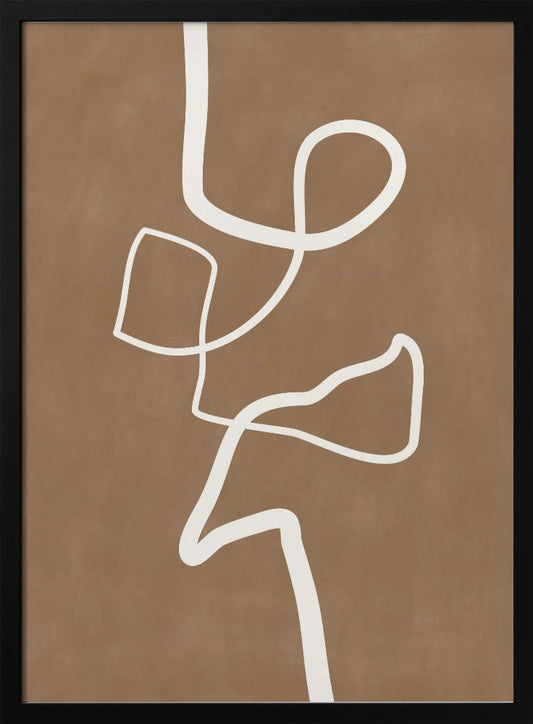 Brown Single Line Artwork - Poster / Art Print