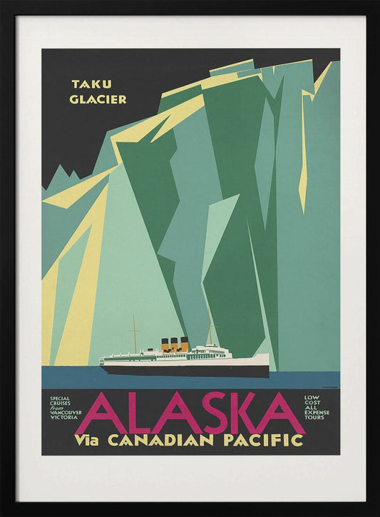 Alaska Via Canadian Pacific. Taku Glacier - Poster / Art Print