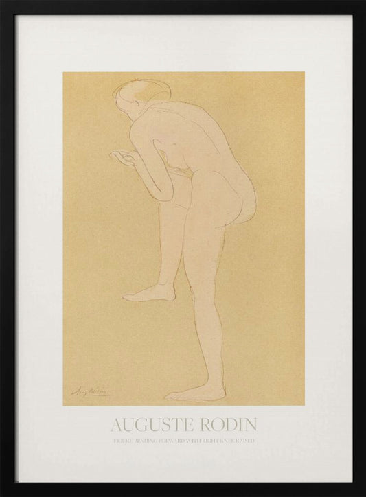 Figure Bending Forward With Right Knee Raised - Poster / Art Print