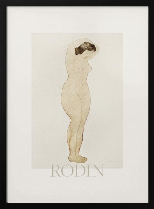 Nude, Standing With Hands On Head - Poster / Art Print
