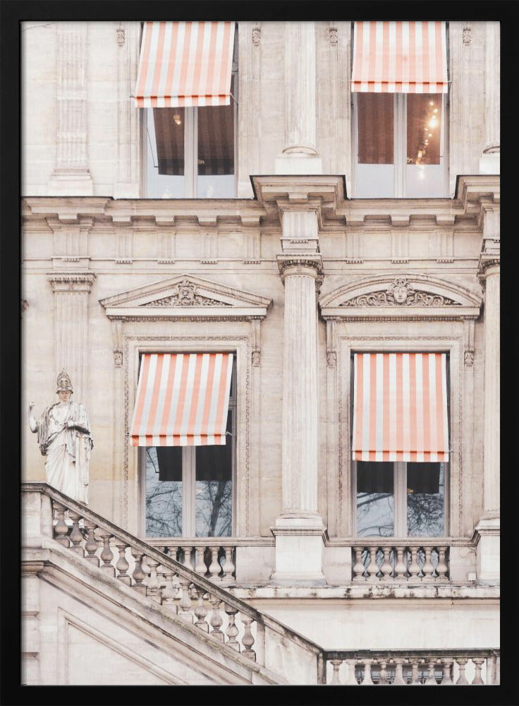 Striped Paris Awning - Poster / Art Print