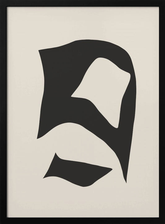Distorted Black Cut Out - Poster / Art Print