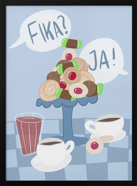 Fika? Ja! - Poster / Art Print