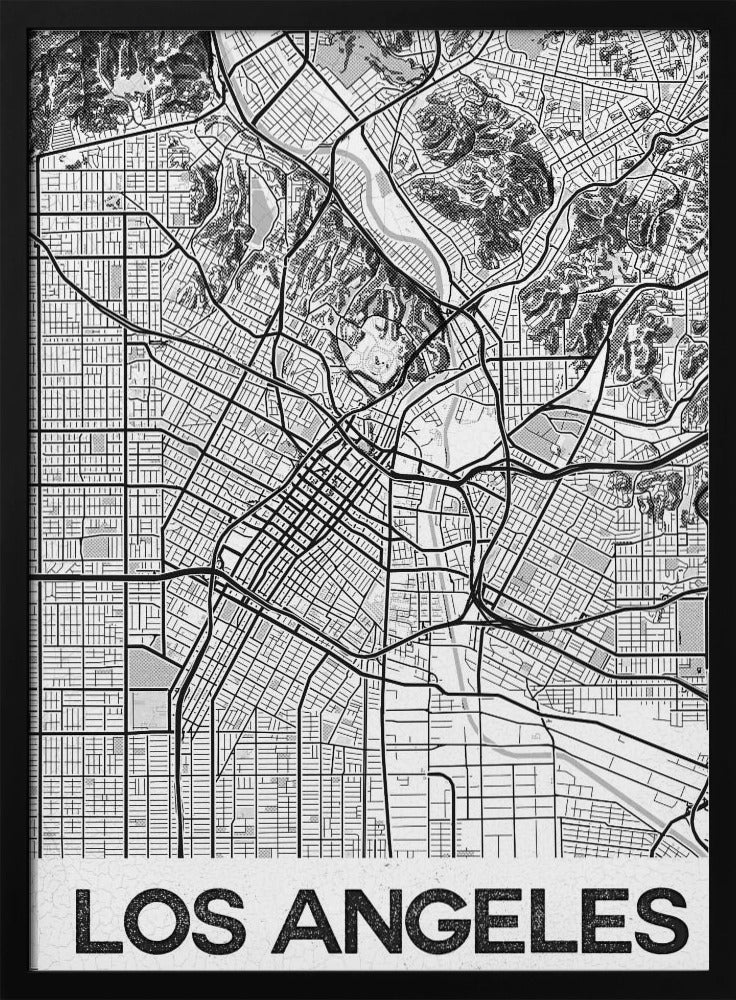 Los Angeles White - Poster / Art Print
