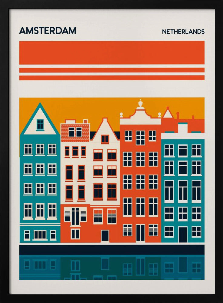 Amsterdam Travel Poster - Poster / Art Print