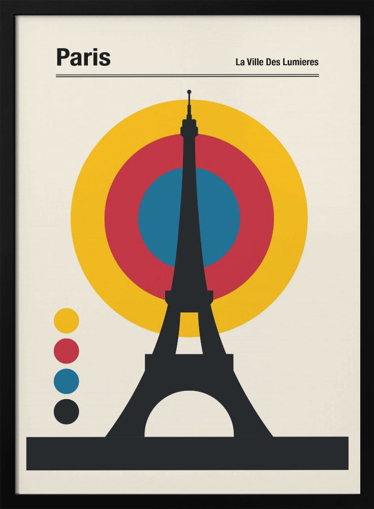 Paris Eiffel Tower Retro travel Print - Poster / Art Print