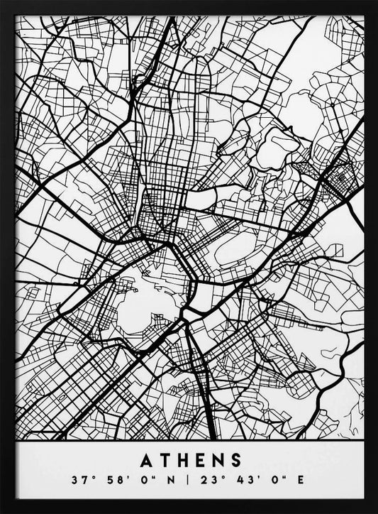 Black Maps 05 - Poster / Art Print