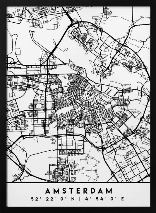 Black Maps 03 - Poster / Art Print