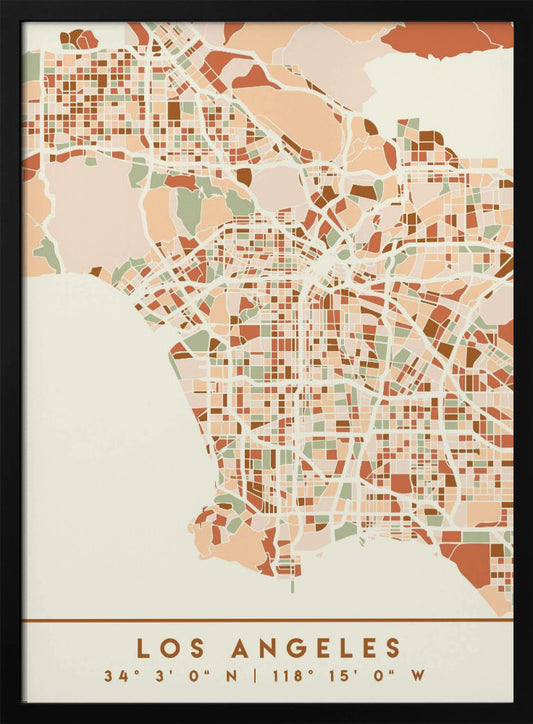 Black Maps Earth Tones 42 - Poster / Art Print