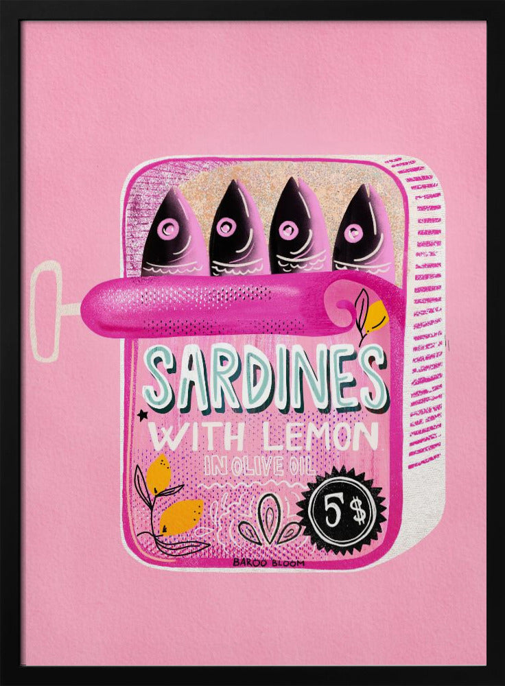 Sardines Tin Can Pink - Poster / Art Print