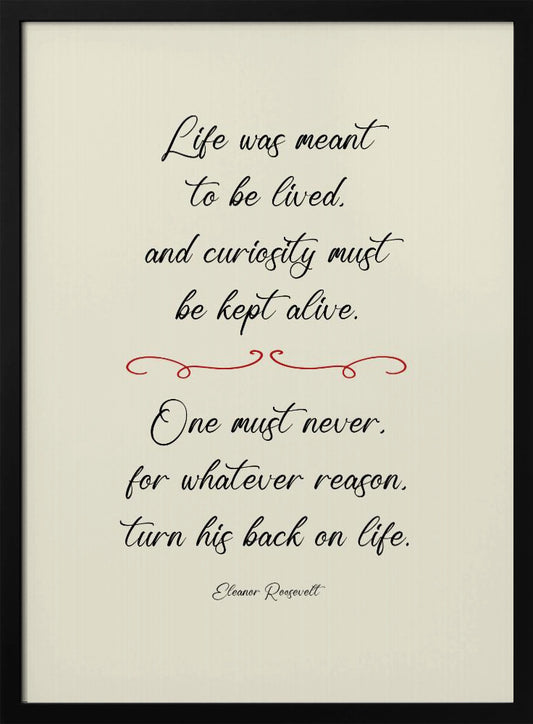 Eleanor Roosevelt quote - Poster / Art Print