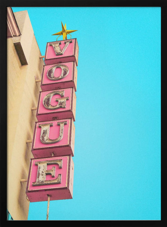 Vogue Theatre Sign in Hollywood - Poster / Art Print